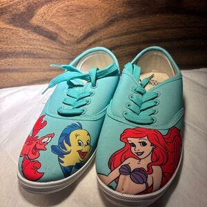 Disney The Little Mermaid ARIEL LACE UP TENNIS WOMENS COLORFUL SHOES SIZE 6
